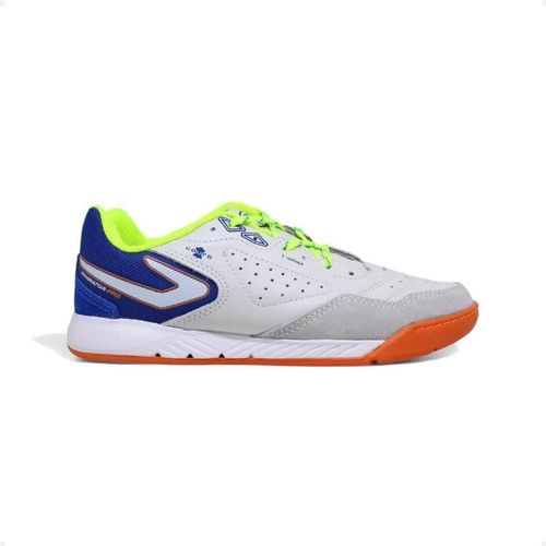 Chuteira Indoor Masculina Topper Dominator Pro V Branco E Azul