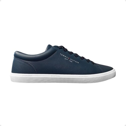 Sapatênis Masculino Em Couro Tommy Hilfiger Azul