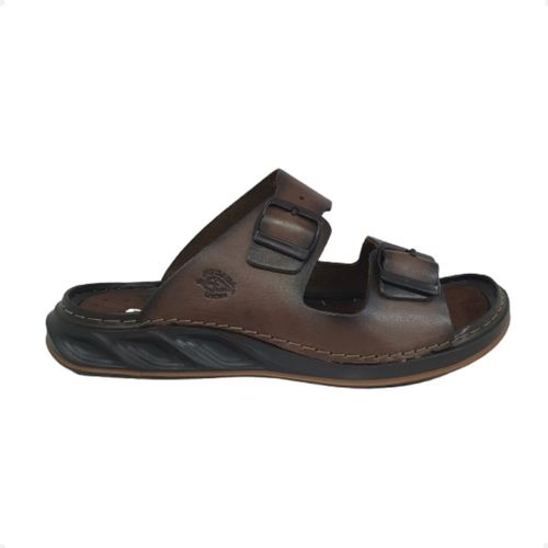 Chinelo Masculino Slide Pegada Marrom