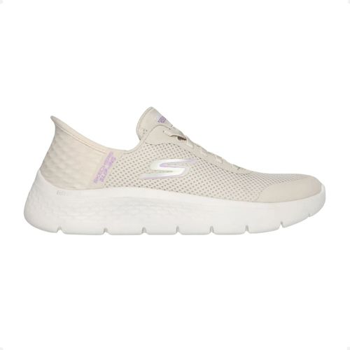 Tênis Running Feminino Skechers Go Walk Flex Grand Entry Creme