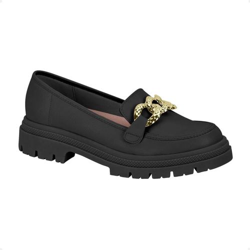 Sapato Feminino Mocassim Loafer Moleca Preto