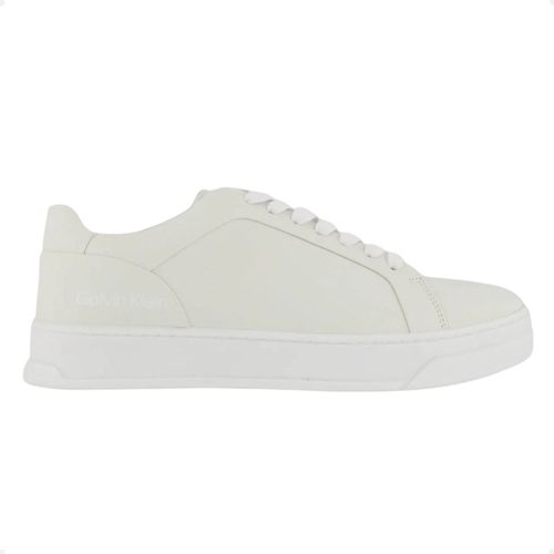 Sapatênis Masculino Em Couro Calvin Klein Branco