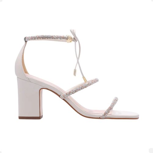 Sandalia Fem Salto Alto Grosso Luz Da Lua  80610007-