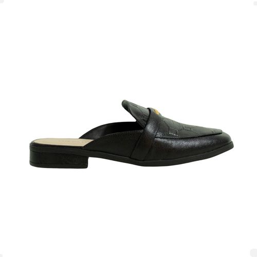 Sapato Feminino Mule Mocassim Luz Da Lua Preto