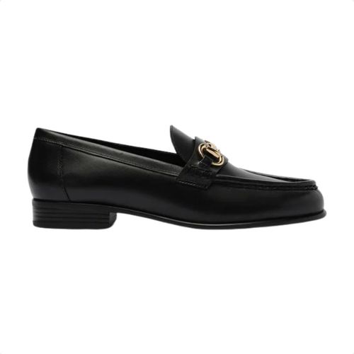 Mocassim Feminino Couro Arezzo Preto