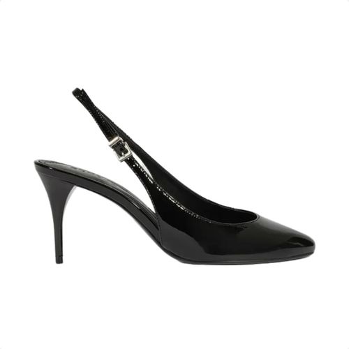 Slingback Modern Round Schutz Preto Vinil