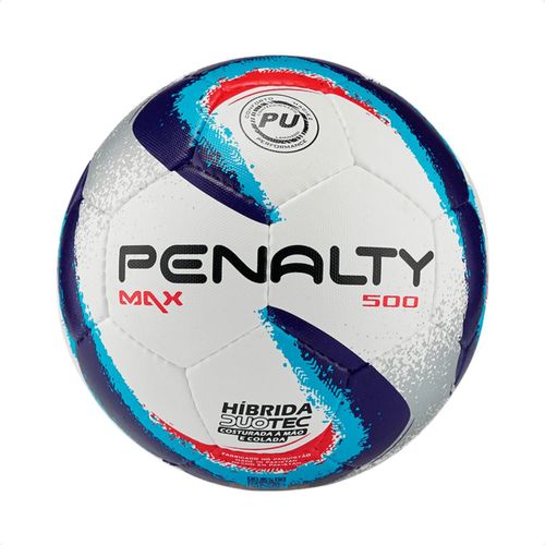 Bola Esportiva Indoor Penalty Max 500 Branca E Azul