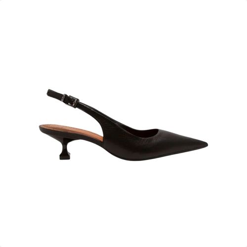 Sapato Slingback Santa Lolla Couro Preto
