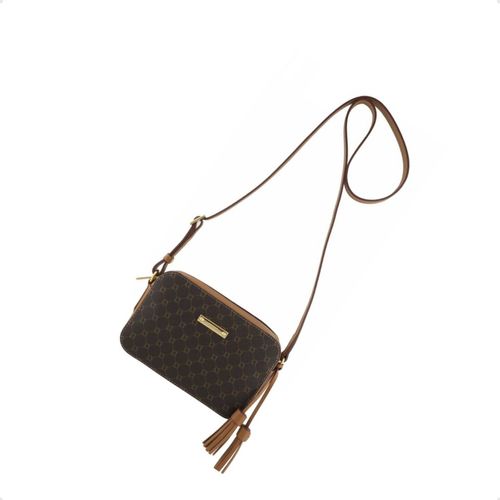 Bolsa Feminina Pequena Luz Da Lua Monograma Mocca