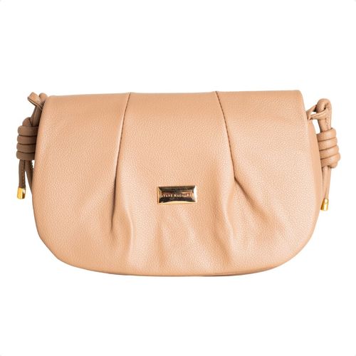 Bolsa Transversal Bege Com Nó Lateral Dm Obsession