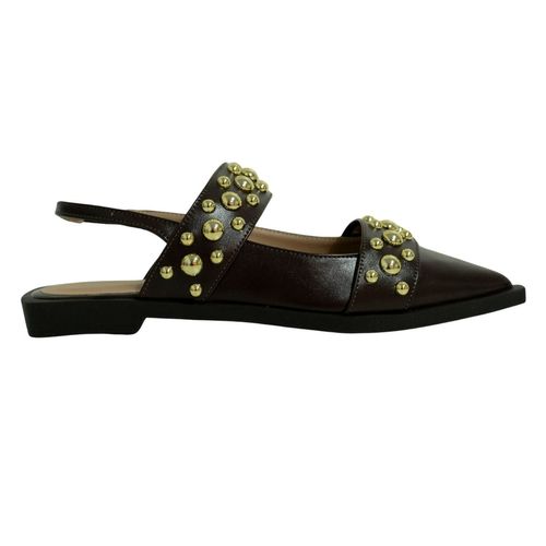 Slingback Obsession Spikes Marrom Dm