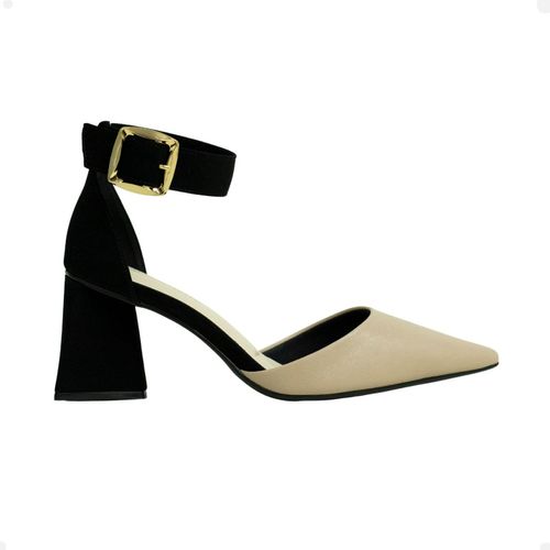 Sapato Obsession Preto E Nude DM