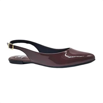 Sapato Feminino Bico Fino Moleca Marrom