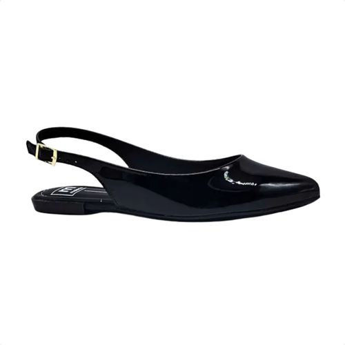 Sapato Adulto Feminino Bico Fino Moleca Preto