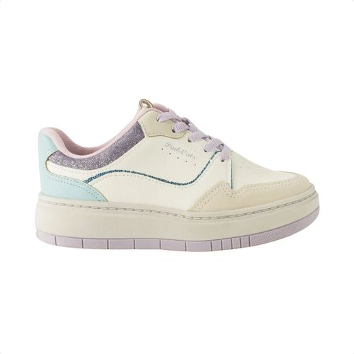 Tênis Casual Infantil Menina Pink Cats Branco