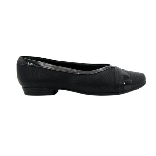Sapatilha Feminina Bico Quadrado Piccadilly Preta