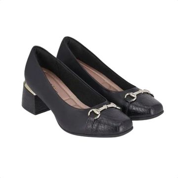 Sapato Feminino Salto Médio Grosso Piccadilly Preto