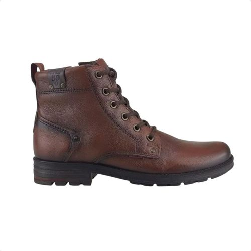 Bota Masculina Em Couro Coturno Pegada Marrom