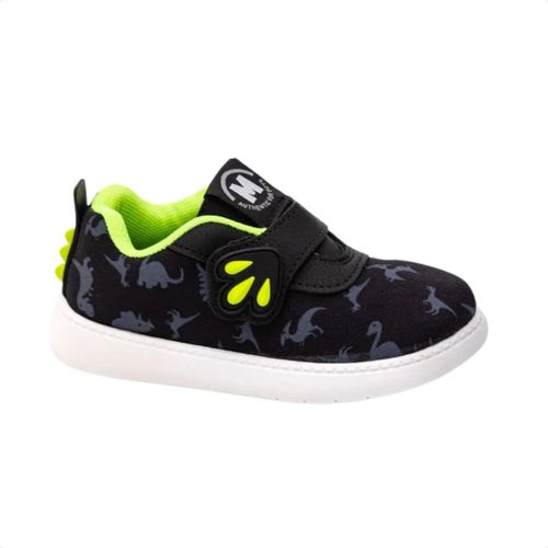 Tênis Running Infantil Molekinho Preto E Verde