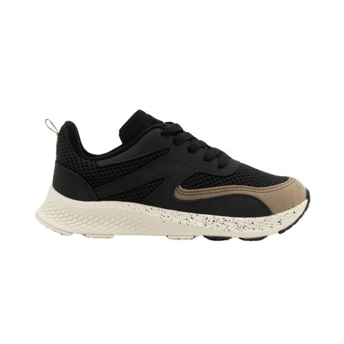 Tênis Running Infantil Molekinho Preto E Bege