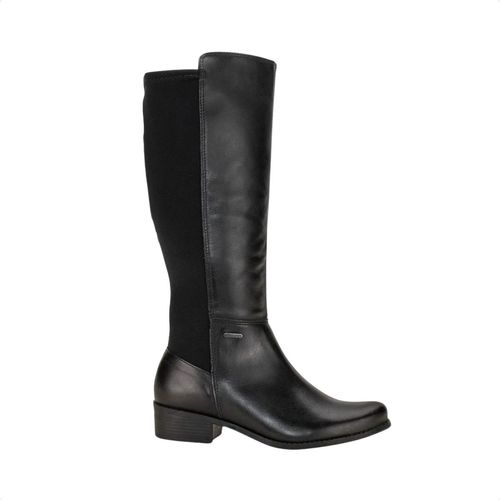 Bota Feminina Em Couro Montaria Bottero Preta