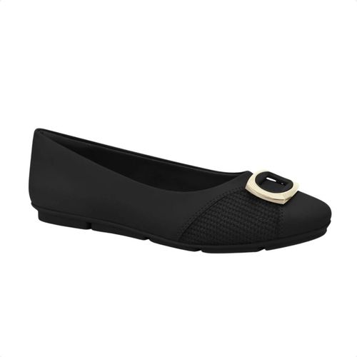 Sapatilha Feminina Bico Redondo Comfortflex Preta