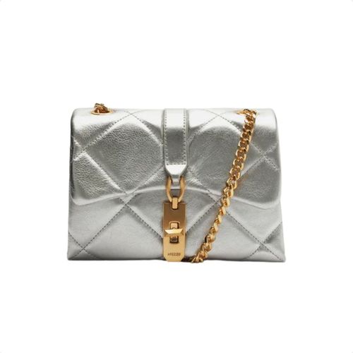 Bolsa Feminina Em Couro Matelassê Arezzo Prata