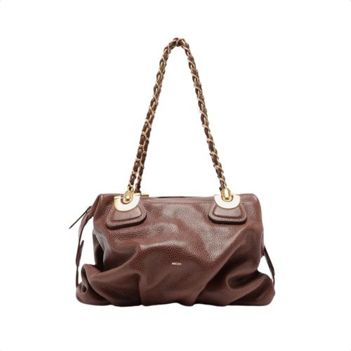 Bolsa Feminina Bowling Em Couro Arezzo Marrom