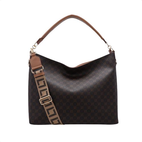 Bolsa Feminina Hobo Grande Luz Da Lua Monograma Marrom