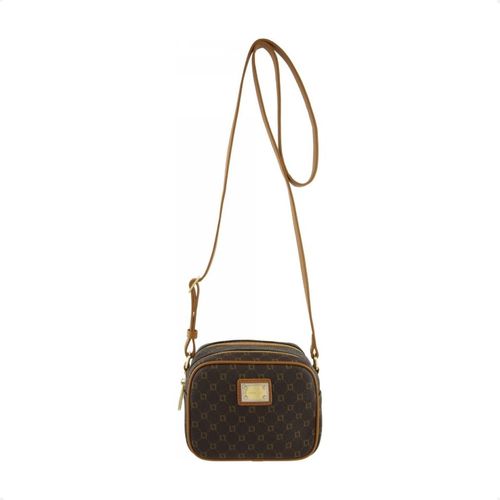 Bolsa Feminina Pequena Luz Da Lua Monograma Mocca
