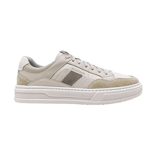 Sapatênis Masculino Democrata Denim Wide Creme