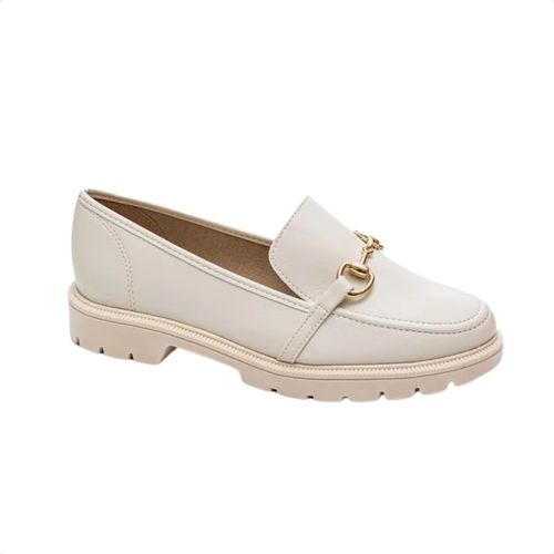 Sapato Feminino Mocassim Beira Rio Off White