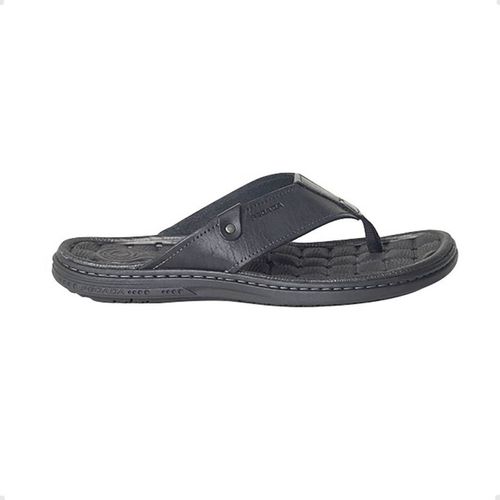 Chinelo Masculino Dedo Em Couro Pegada Preto