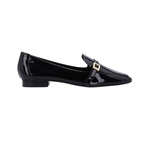 Sapato Feminino Mocassim Loafer Luz Da Lua Preto