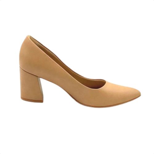 Sapato Feminino Salto Médio Grosso Piccadilly Nude