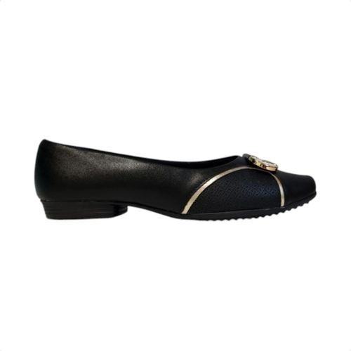 Sapatilha Feminina Bico Quadrado Piccadilly Preta