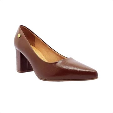 Sapato Feminino Salto Alto Grosso Vizzano Marrom