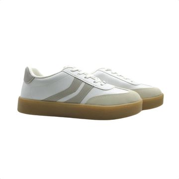 Tênis Moda Feminino Casual Vizzano Branco E Cinza