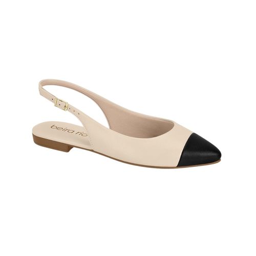 Sapato Feminino Salomé Bico Fino Beira Rio Creme