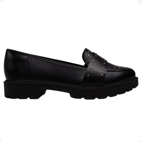 Sapato Mocassim Feminino Com Aplicações Metalizadas Beira Rio Preto