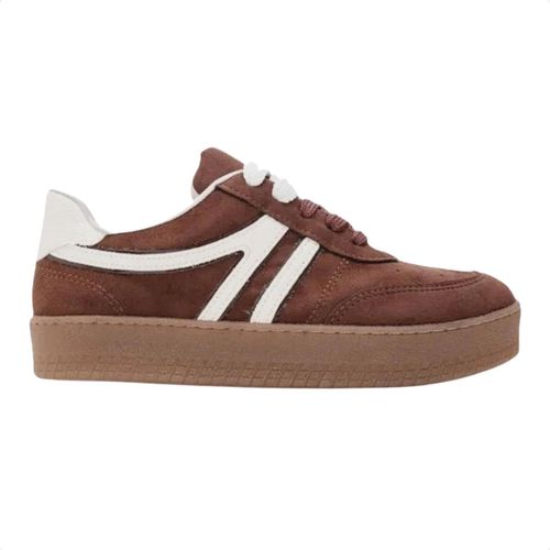 Tênis Via Marte Feminino Camurça Casual Marrom Escuro