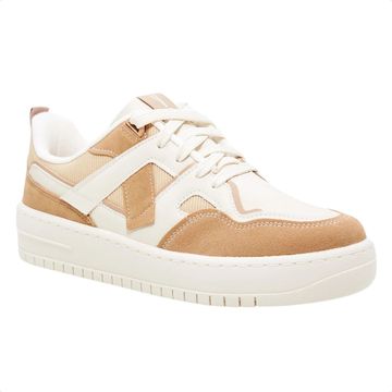 Tênis Moda Feminino Básico Vizzano Off White E Bege