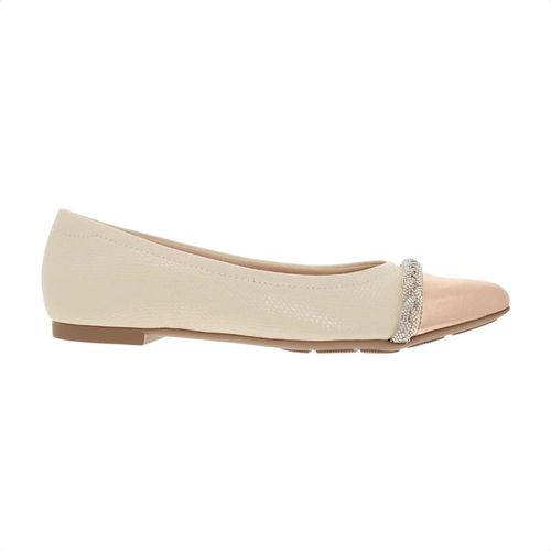 Sapatilha Feminina Bico Fino Modare Creme