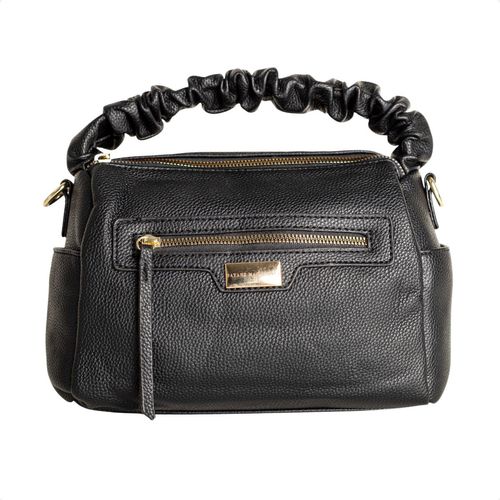 Bolsa Pouch Franzida Preta Dm Obsession