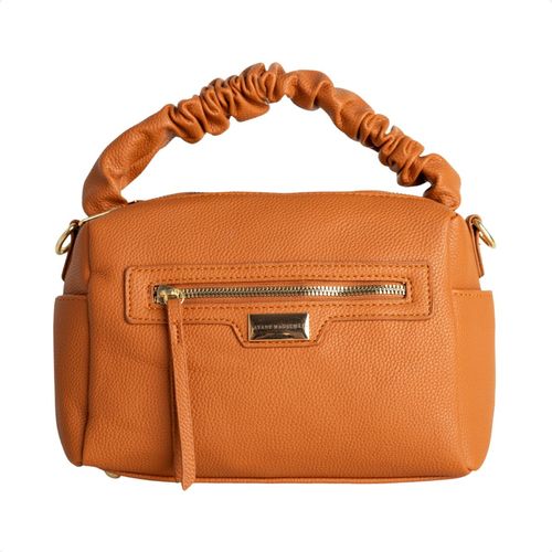 Bolsa Pouch Franzida Caramelo Dm Obsession