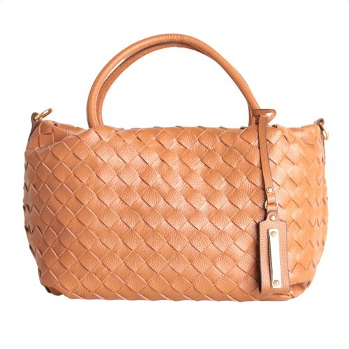 Bolsa Dm Capri Trançada Caramelo