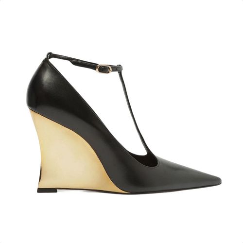 Sapato Feminino Anabela Arezzo Em Couro Preto
