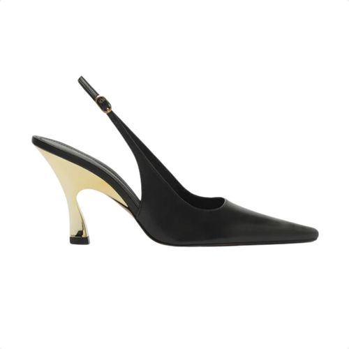Sapato Feminino Slingback Couro Arezzo Preto