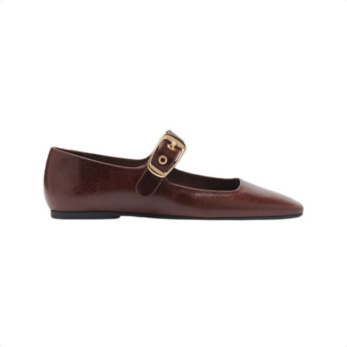 Sapatilha Feminina Bico Quadrado Arezzo Marrom