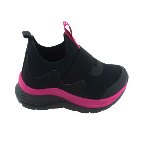 Tênis Running Infantil Klin Way Preto E Pink